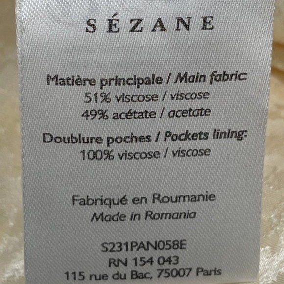 SEZANE Tymo Pants Ecru NWT - Picture 6 of 8